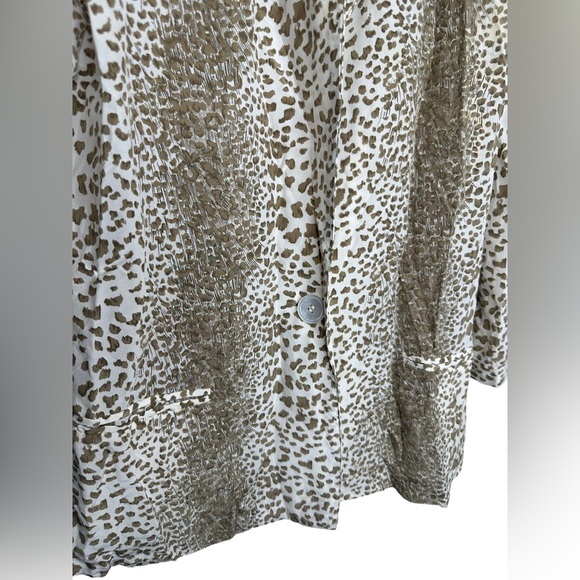 Vintage Mary Ann Restivo Womens Leopard Print Longline Blazer Size 10 - Picture 5 of 13